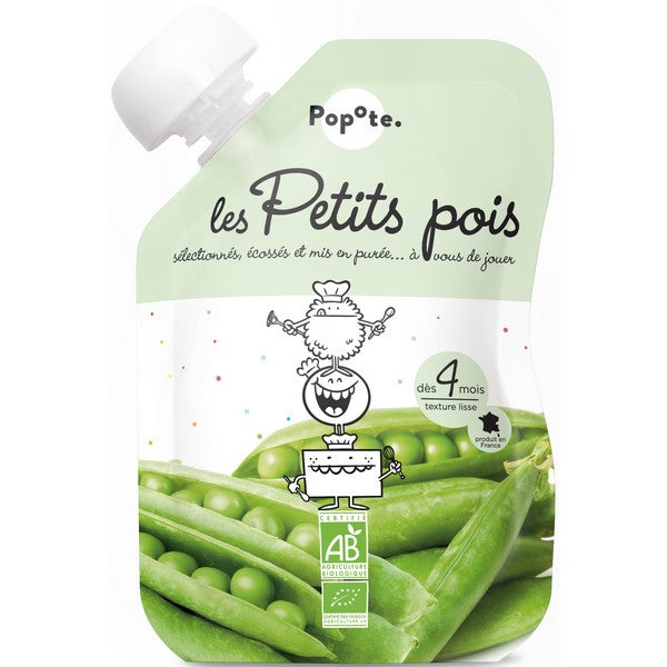 Popote -- Gourde compote petit pois bio - 120 g