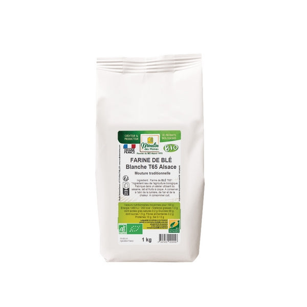 Farine de blé blanche t65 bio - 1