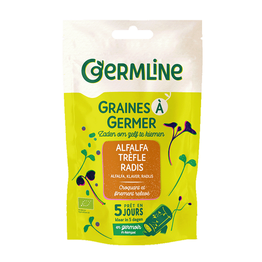 Germline -- Graines à germer alfalfa - trèfle - radis bio (origine France) - 150 g