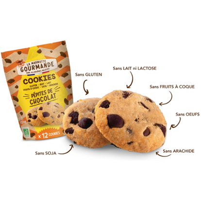 La Marmotte Gourmande -- Cookies tout chocolat sans allergène - 150 g