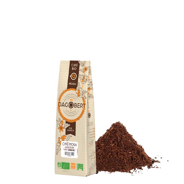 Les Cafés Dagobert -- Mélange café moka 100% arabica, bio et équitable - moulu/filtre (origine Ethiopie) - 250 g